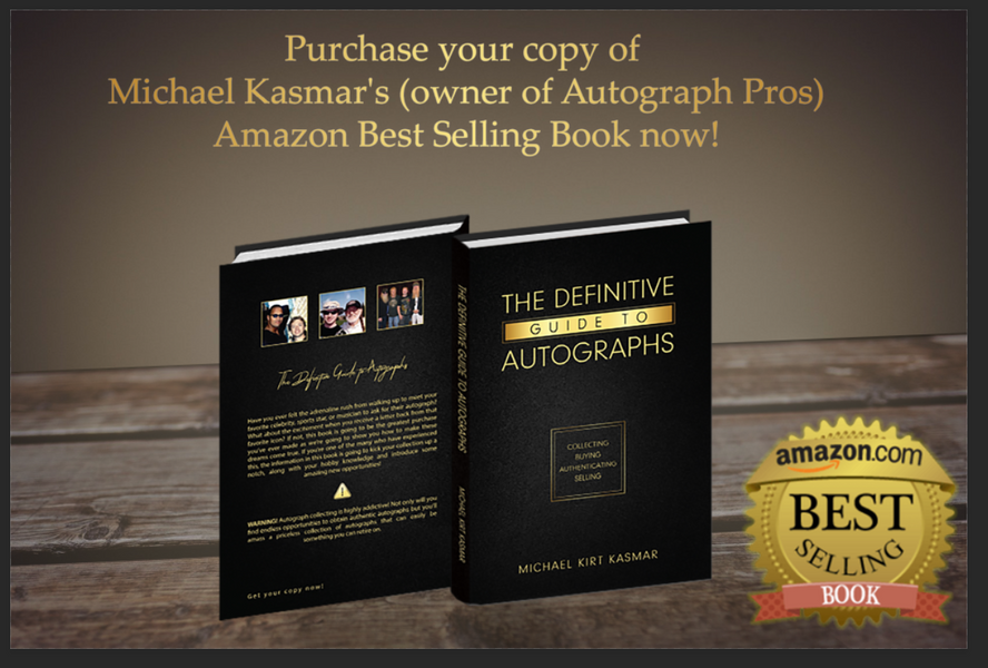 Autograph Pros' Owner Michael K. Kasmar's Book "The Definitive Guide to Autographs" Becomes Amazon Best Seller