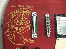 Load image into Gallery viewer, Iron Maiden Signed Guitar w Hand Drawn Eddie Sketch