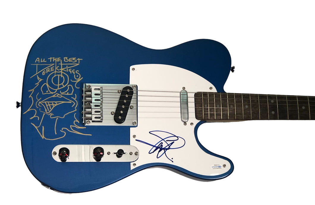 Iron Maiden Autographed Fender Guitar w Hand Drawn Eddie Sketch
