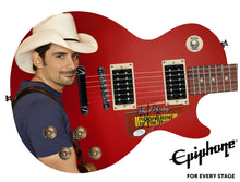 Load image into Gallery viewer, Brad Paisley Epiphone Autographed Custom Photo Graphics Guitar ACOA