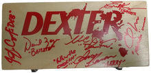 Load image into Gallery viewer, Dexter Cast Signed Custom Blood Glass Slides Case ACOA