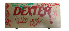 Load image into Gallery viewer, Dexter Cast Signed Custom Blood Glass Slides Case ACOA