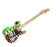 Load image into Gallery viewer, The Beach Boys Autographed Band Cartoon Photo Graphics Fender Guitar ACOA Exact Prof