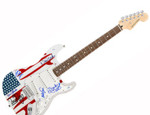 Load image into Gallery viewer, The Beach Boys Autographed USA Surfin Graphics Photo Guitar ACOA Exact Proof