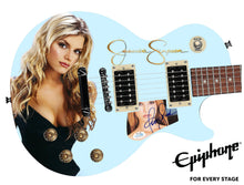 Load image into Gallery viewer, Jessica Simpson Epiphone Autographed Custom Photo Graphics Guitar ACOA