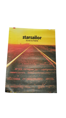 Starsailor Autographed Signed Love Is Here Poster
