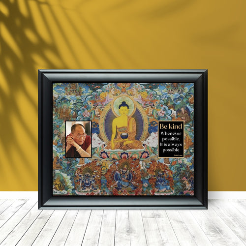 Dalai Lama Signed Framed Custom Photo Display