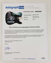 Load image into Gallery viewer, Ozzy Osbourne Autographed Fender Album Lp Cd Art Graphics Photo Guitar BAS Witne