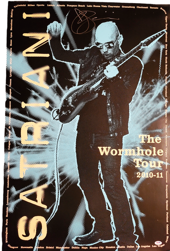 Joe Satriani Autographed The Wormhole Tour 2010-2011 Poster