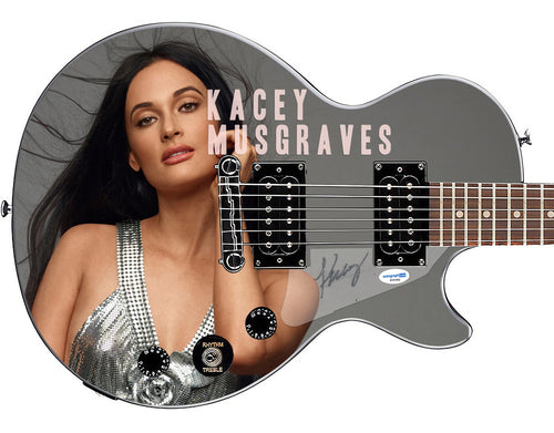Kacey Musgraves Signed Glamorous Custom Graphics Epiphone Guitar