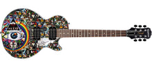 Load image into Gallery viewer, David Gilmour Pink Floyd Signed Custom Acid LSD Sheet Graphics Epiphone Guitar
