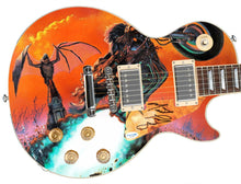 Load image into Gallery viewer, Meat Loaf Signed Custom Graphics Bat Out of Hell LP Guitar
