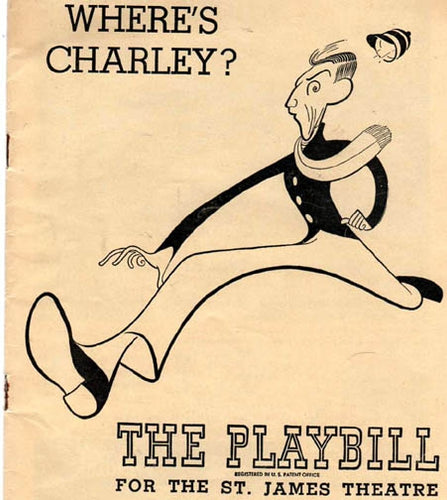 Ray Bolger Autographed Signed Where's Charley 1950 Playbill A 