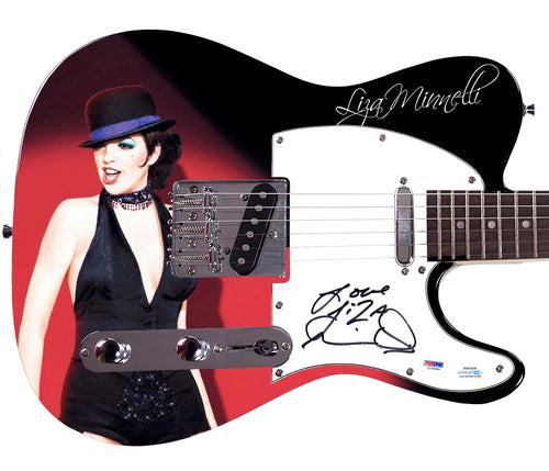 Liza Minelli Signed Custom Graphics Guitar