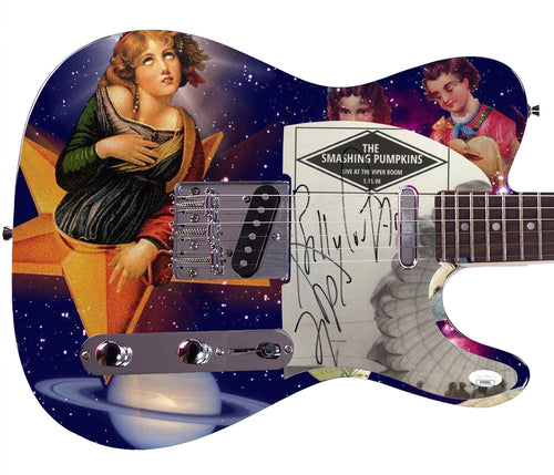 Billy Corgan of The Smashing Pumpkins Signed Custom Graphics Guitar