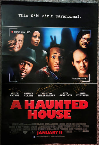 A Haunted House Cast Signed Poster Cedric The Entertainer Marlon Wayans +