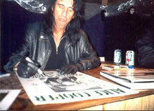 Load image into Gallery viewer, Alice Cooper Autographed Skull Snakes Photo Graphics Strat Guitar ACOA
