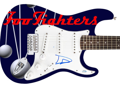 Foo Fighters Dave Grohl Signed 1/1 Graphics Color and Shape Album Guitar