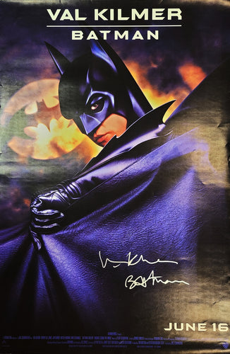 Val Kilmer Autographed w Inscription Full Size 27x40 Batman Poster