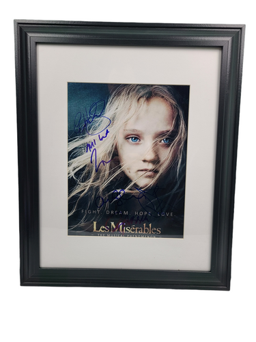 Les Miserables Signed Photo Display Russell Crowe Anne Hathaway Hugh Jackman +