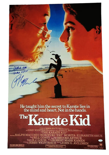 Ralph Macchio Autographed The Karate Kid 24x36 Poster Wax On Wax Off