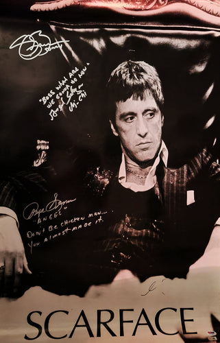 Al Pacino and Scarface Cast Autographed  24x36 Poster