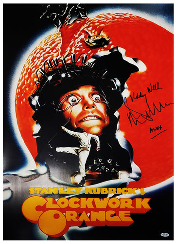 Clockwork Orange Malcolm McDowell Autographed Signed 24x36 Photo Poster