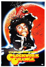 Load image into Gallery viewer, Clockwork Orange Malcolm McDowell Signed 24x36 Poster
