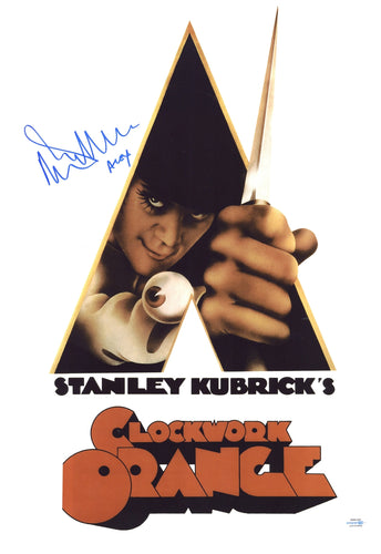 Malcolm McDowell Autographed Clockwork Orange 16x20 Poster Photo