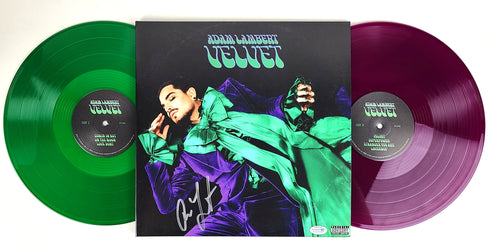 Adam Lambert Autographed Velvet Signed Double Colored Vinyl LP Album