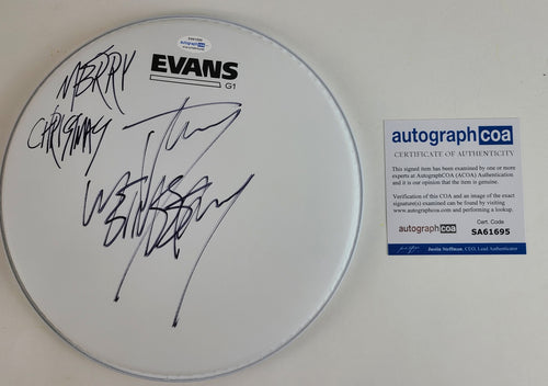Slipknot Jay Weinberg Autographed Evans Drumhead Merry Christmas
