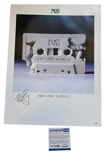 Nas Autographed Lost Tapes II 18x24 Photo Poster