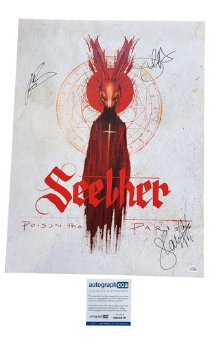 Seether Autographed Signed 18x24 Poison The Parish Poster
