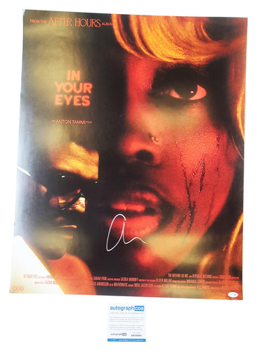 The Weeknd Autographed In Your Eyes 24x30 Photo Poster