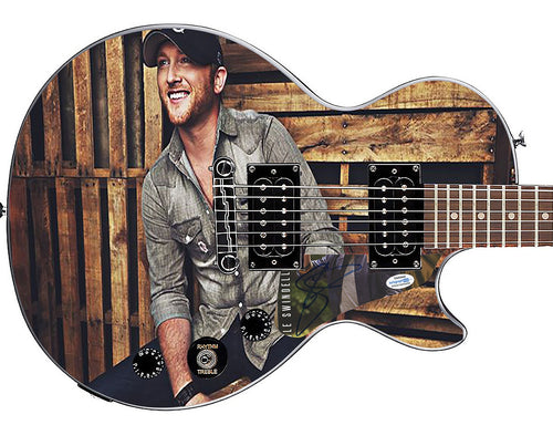 Cole Swindell Autographed Gibson Epiphone Les Paul Photo Graphics Guitar ACOA
