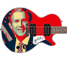 Load image into Gallery viewer, George W Bush Autographed Gibson Epiphone Les Paul Photo Graphics Guitar ACOA
