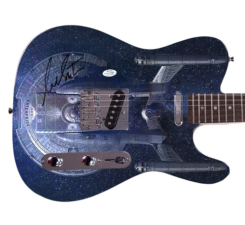 William Shatner Signed Star Trek Starship  U.S.S Enterprise Graphics Guitar