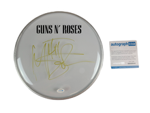Load image into Gallery viewer, Guns N Roses Matt Sorum Signed Custom Framed Drum Head Drumhead Display ACOA

