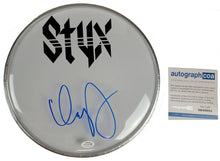 Load image into Gallery viewer, Styx Dennis Deyoung Autographed 12 Inch Clear Drum Head Drumhead
