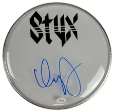 Load image into Gallery viewer, Styx Dennis Deyoung Autographed 12 Inch Clear Drum Head Drumhead ACOA

