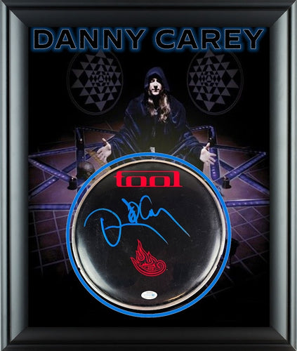 Tool Danny Carey Autographed Custom Framed Drum Head Drumhead Display