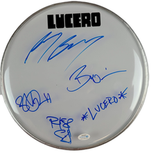 Load image into Gallery viewer, Lucero Autographed Singed 12 Inch Clear Drumhead Drum Head

