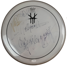Load image into Gallery viewer, Hellyeah Autographed Vinnie Paul Plus Framed Drum Head Drumhead Display ACOA
