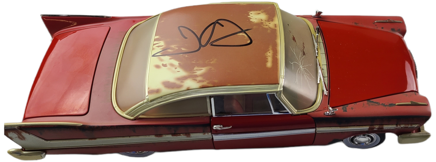 John Carpenter Autographed Christine 1958 Plymouth Fury 1 18 Scale Die Cast Car