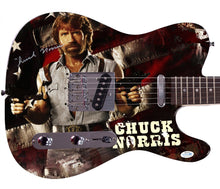 Load image into Gallery viewer, Chuck Norris Autographed Signed 1/1 Custom Graphics Photo Guitar
