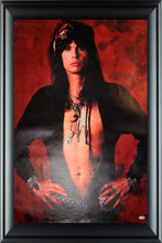 Load image into Gallery viewer, Aerosmith Steven Tyler Signed Bare Chest Framed 24x36 Canvas Photo Print
