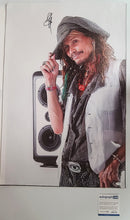 Load image into Gallery viewer, Aerosmith Steven Tyler Signed Tilting Hat Framed 24x36 Canvas Photo Print ACOA

