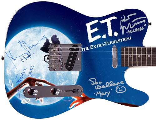E.T. Extra Terrestrial Cast Signed Movie Poster Photo Guitar Exact Proof