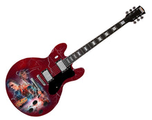 Load image into Gallery viewer, Michael J. Fox Autographed Back To The Future Photo Graphics Guitar ACOA
