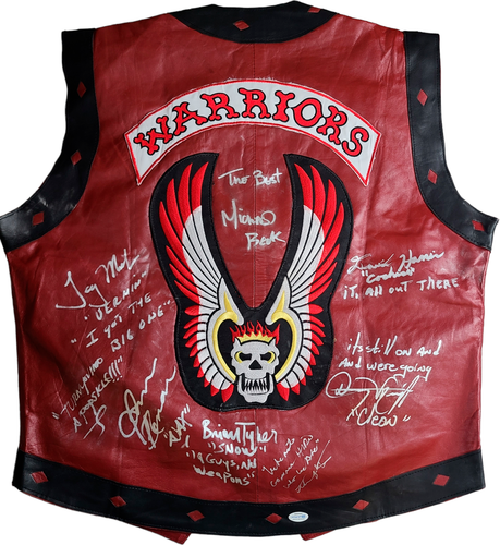 The Warriors Movie Cast Autographed Leather Vest w Quotes Exact Proof